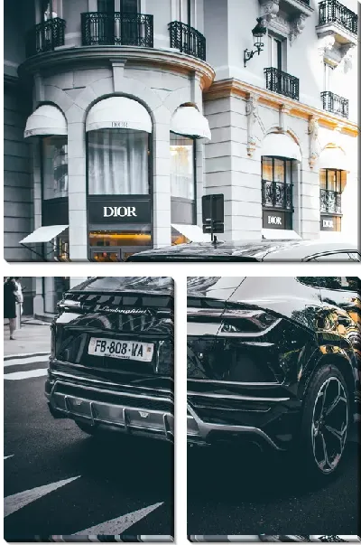 Модульная картина Ламборджини в Монако