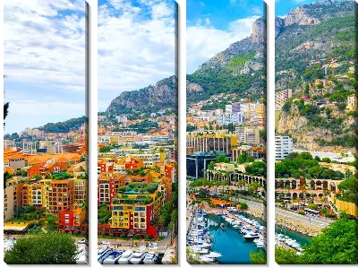 Модульная картина Вид на Монако