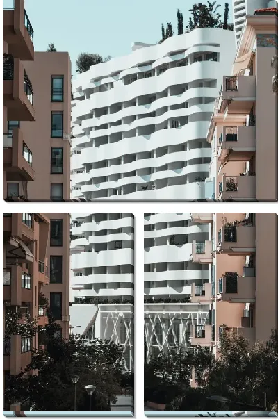 Модульная картина Красивое здание в Монако