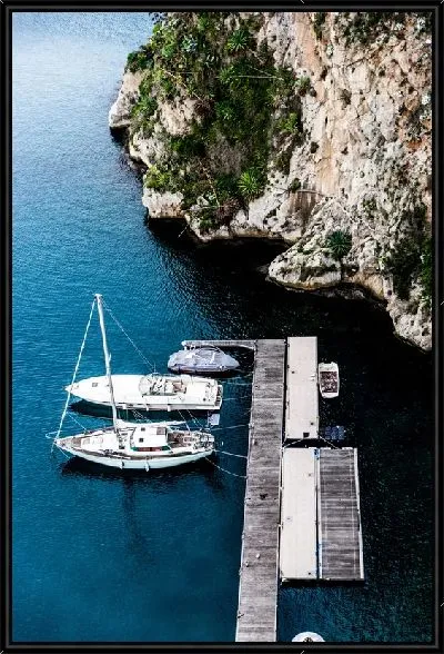 Картина Парусники на причале в Монако