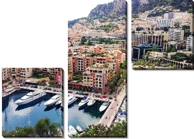 Модульная картина Вид на причалы Монако №2
