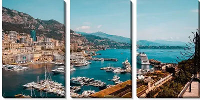 Модульная картина Вид на причалы Монако №4