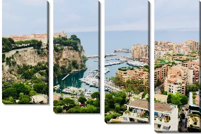 Модульная картина Вид на причалы Монако №5