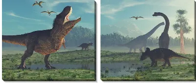 Модульная картина Динозавры №12