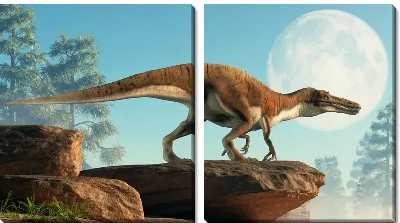 Динозавр на фоне Луны №20