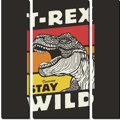 Модульная картина T-REX динозавр