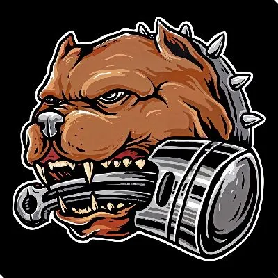 Бульдог в ошейнике