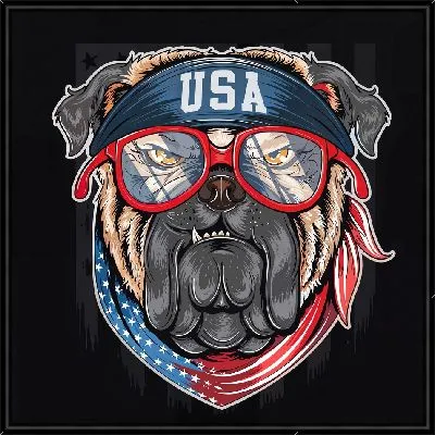 Картина Бульдог в очках