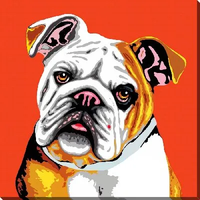 Картина маслом Поп арт бульдог №5