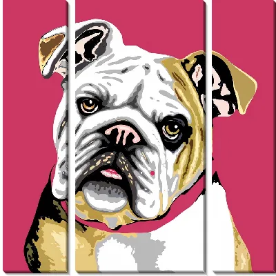 Модульная картина Поп арт бульдог №6