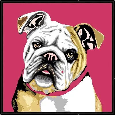 Поп арт бульдог №6