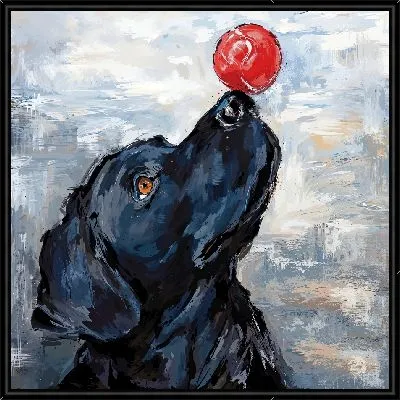 Картина Лабрадор ретривер с мячом