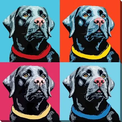 Картина маслом Поп-арт лабрадор ретривер №2