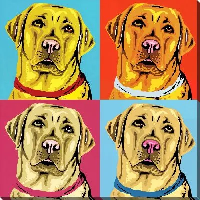 Картина маслом Поп-арт лабрадор ретривер №21