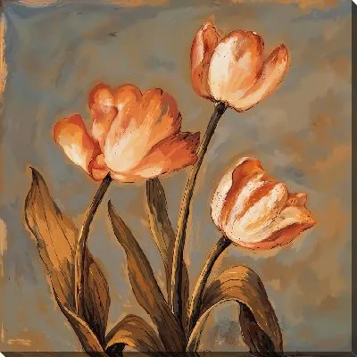 Картина маслом Композиция с тюльпанами №1