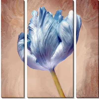 Модульная картина Голубой тюльпан