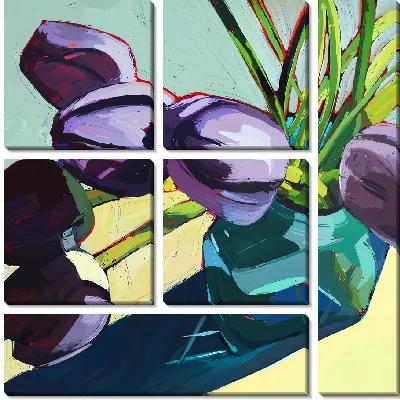 Сиреневые тюльпаны в вазе