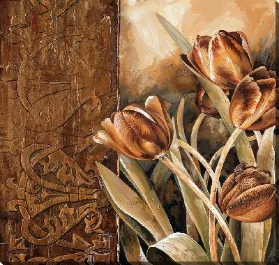 Картина маслом Композиция с тюльпанами №3