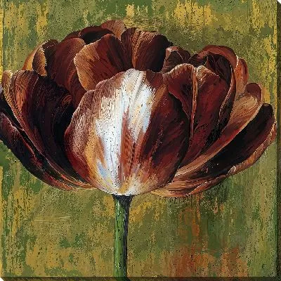 Картина маслом Бордовый тюльпан