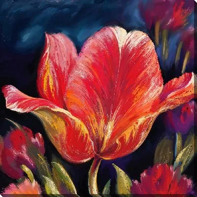 Картина маслом Лепестки тюльпана