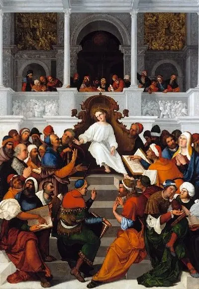 Картина Учение Иисуса в храме (The Twelve Year Old Jesus Teaching in the Temple)