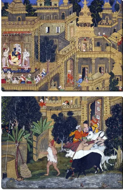 Картина Кришна в Золотом городе (The Lord Krishna in the Golden City)