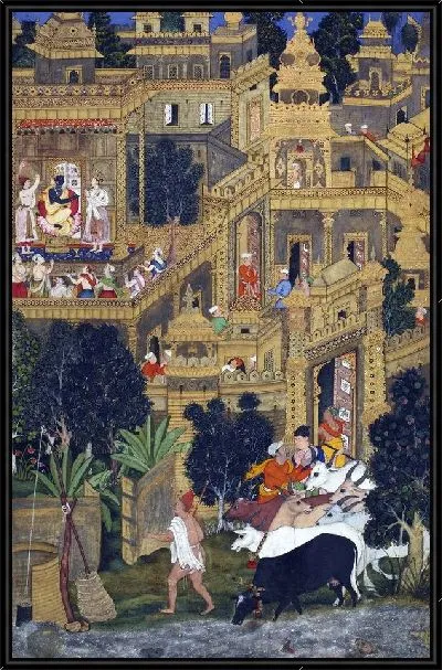 Картина Кришна в Золотом городе (The Lord Krishna in the Golden City)