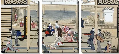 Картина Шумное веселье (Moonlight Revelry at Dozo Sagami)