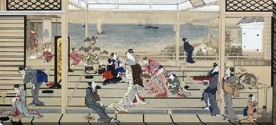 Картина Шумное веселье (Moonlight Revelry at Dozo Sagami)