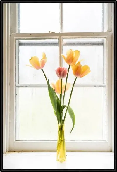 Картина Букет тюльпанов на подоконнике