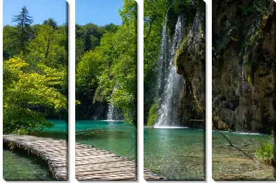 Модульная картина Пирс и водопады