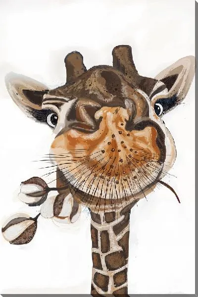 Постер Жираф и хлопок