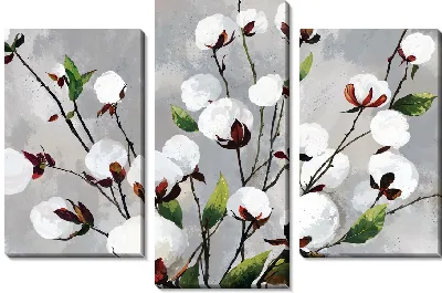 Модульная картина Ветки хлопка