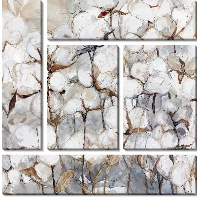 Модульная картина Композиция с хлопком