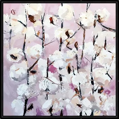 Хлопок на розовом фоне