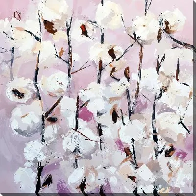 Хлопок на розовом фоне