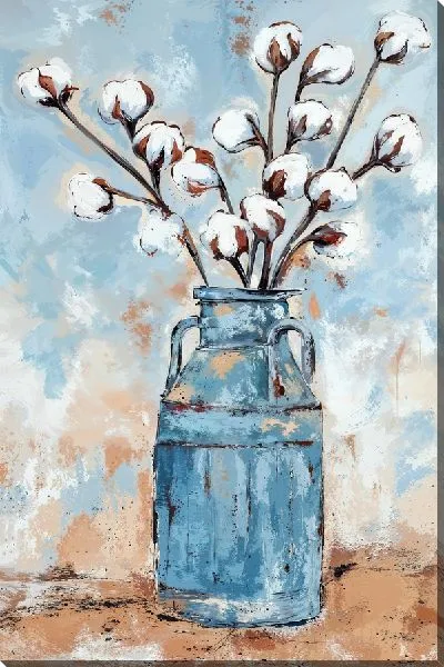 Картина маслом Натюрморт с хлопком №7