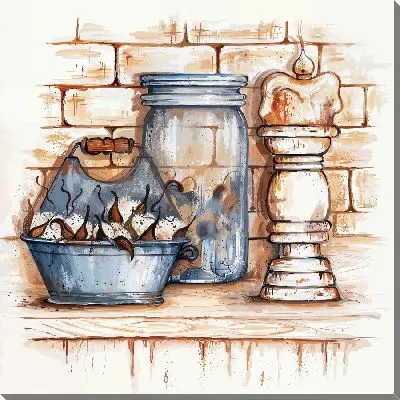 Картина маслом Натюрморт с хлопком №8