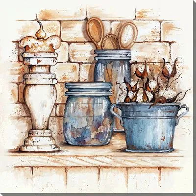 Картина маслом Натюрморт с хлопком №10