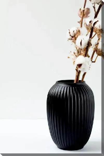 Постер Хлопок в черной вазе