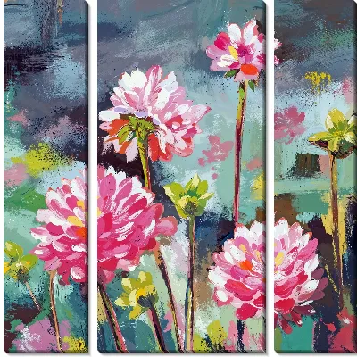 Модульная картина Георгины в природе