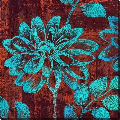 Картина маслом Контуры георгины