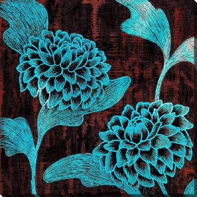 Картина маслом Контуры георгины №2