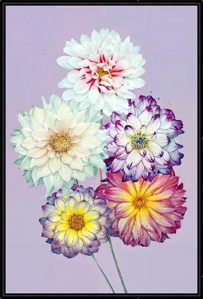 Картина 5 георгин