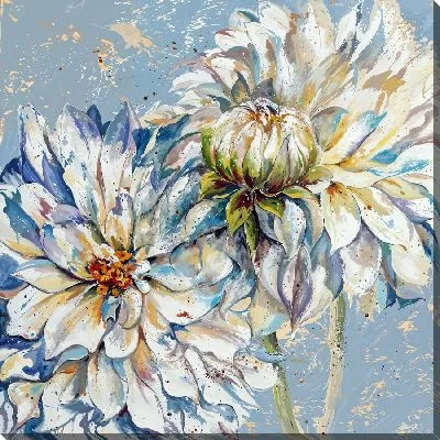 Картина маслом Две георгины №2