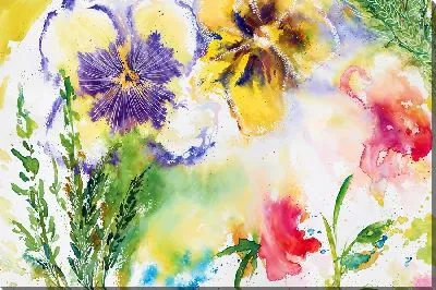 Картина маслом Композиция с фиалками №2