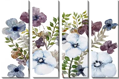 Модульная картина Композиция с фиалками №7