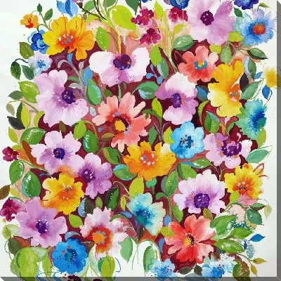 Картина маслом Композиция с фиалками №8