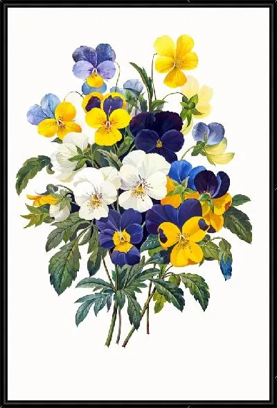 Картина Композиция с фиалками №12