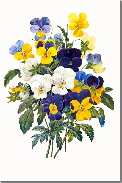 Картина маслом Композиция с фиалками №12